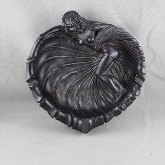 Vintage Tiki Ashtray - Naughty Hula by Coco Joe - Made with Lava - Tagged - Picture 4 of 9